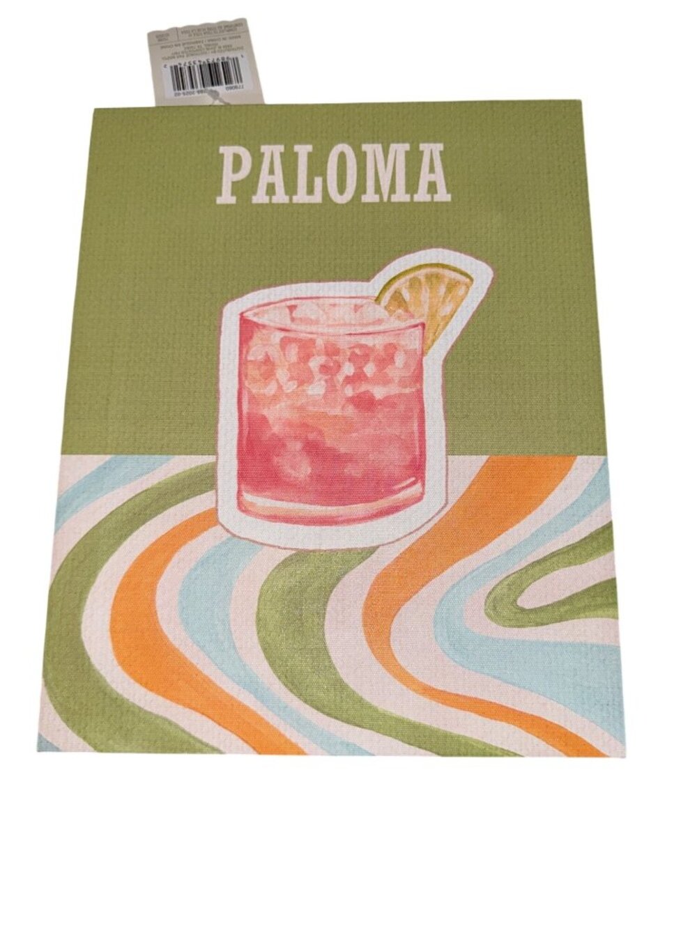 Paloma Cocktail Canvas Wall Art With Retro Design - 8x10 Inches